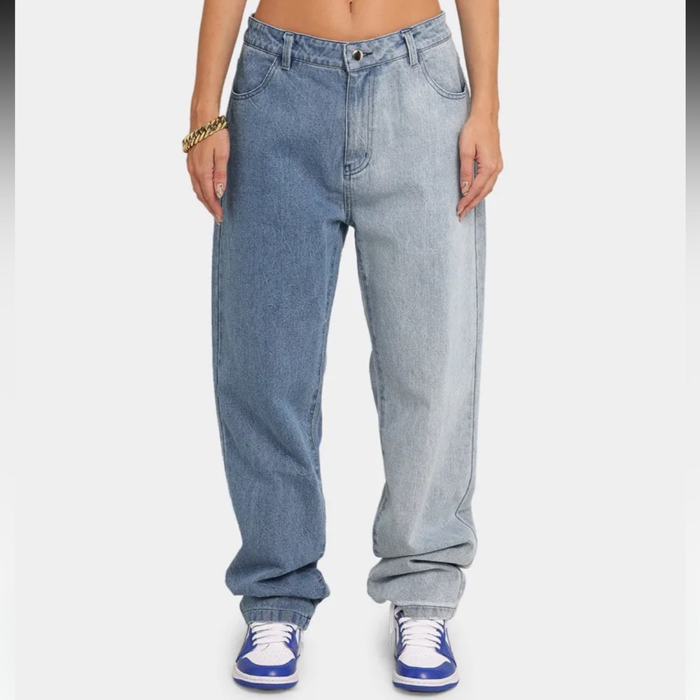 Two Tone Denim Jeans by Fashion Nova in Size 32